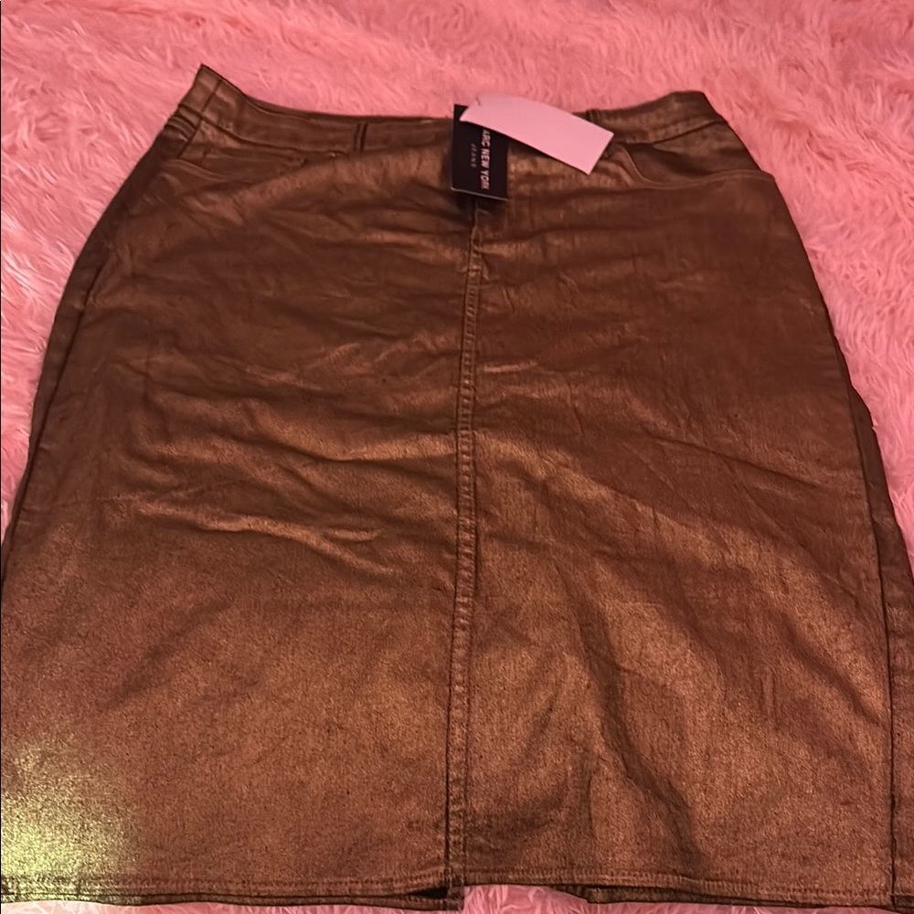 Marc New York metallic bronze pencil skirt